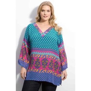 Anthropologie Tolani Nisha Silk Tunic Large